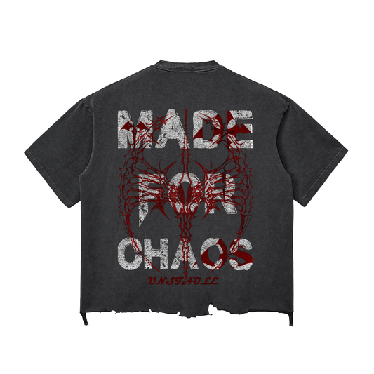 EVINCUS MADE FOR CHAOS DISTRESSED TEE