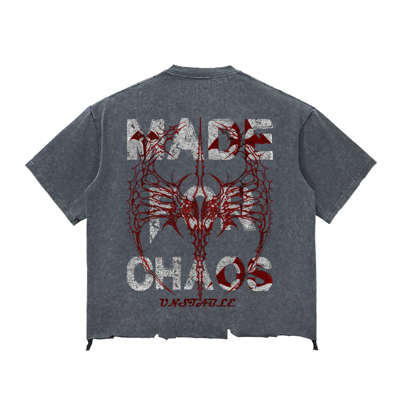 EVINCUS MADE FOR CHAOS DISTRESSED TEE